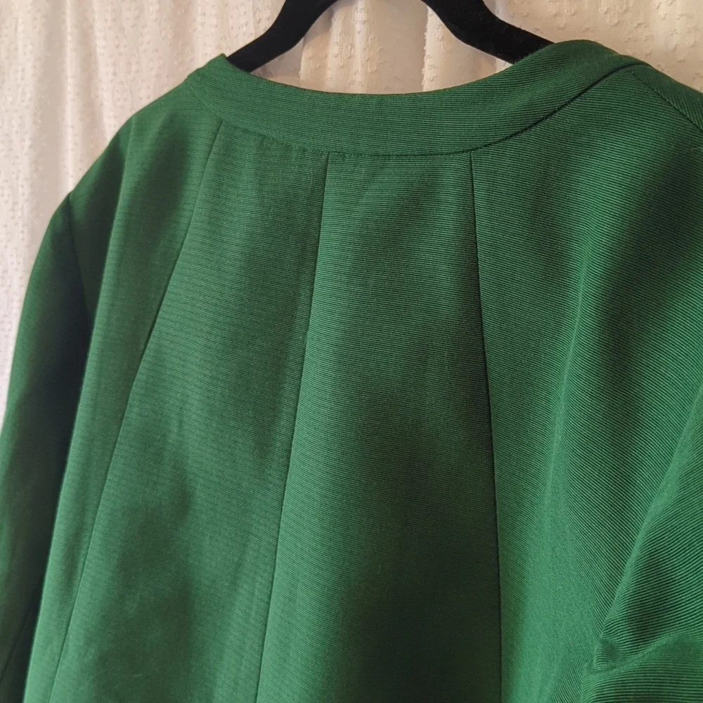 Talbots Emerald Green Cotton Silk Blazer Jacket Women's Size 20 NWT - Picture 8 of 11